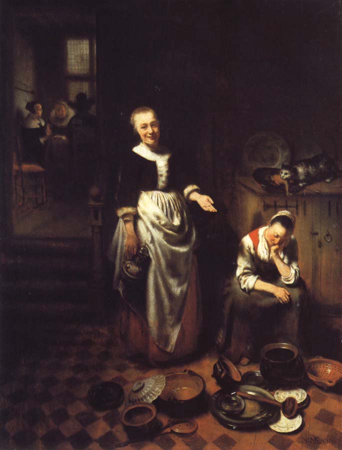 Interior with a Sleeping Maid and Her Mistress